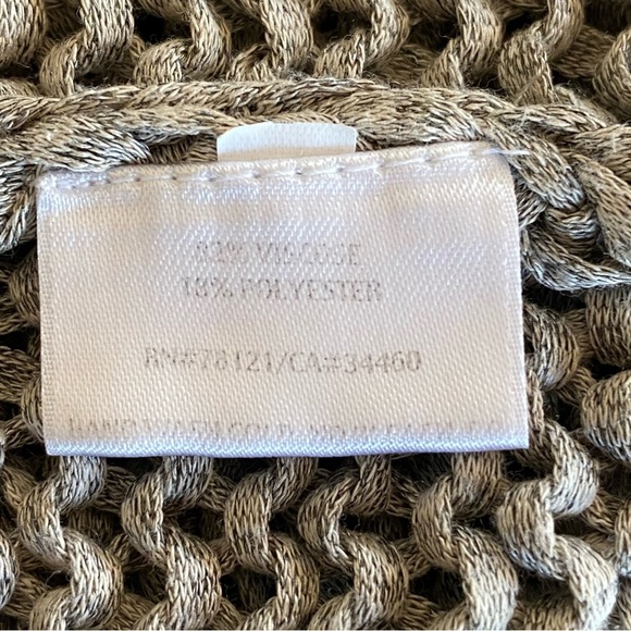 Eileen Fisher Gray Open Front Weave Cardigan Sweater Old Money Quiet Luxury Sz L - Picture 5 of 7